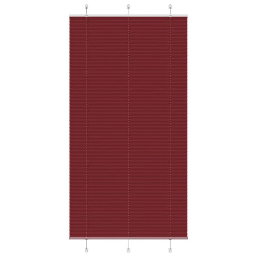 Tenda Plissettata Rosso Bordeaux 105x200 cm Larghezza Tessuto 4015263