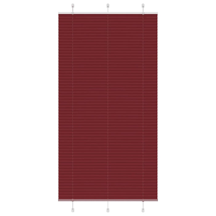 Tenda Plissettata Rosso Bordeaux 105x200 cm Larghezza Tessuto 4015263