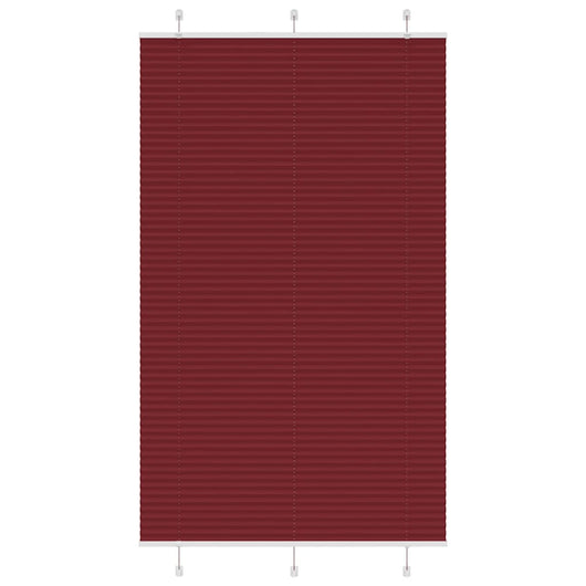 Tenda Plissettata Rosso Bordeaux 120x200 cm Larghezza Tessuto 4015266