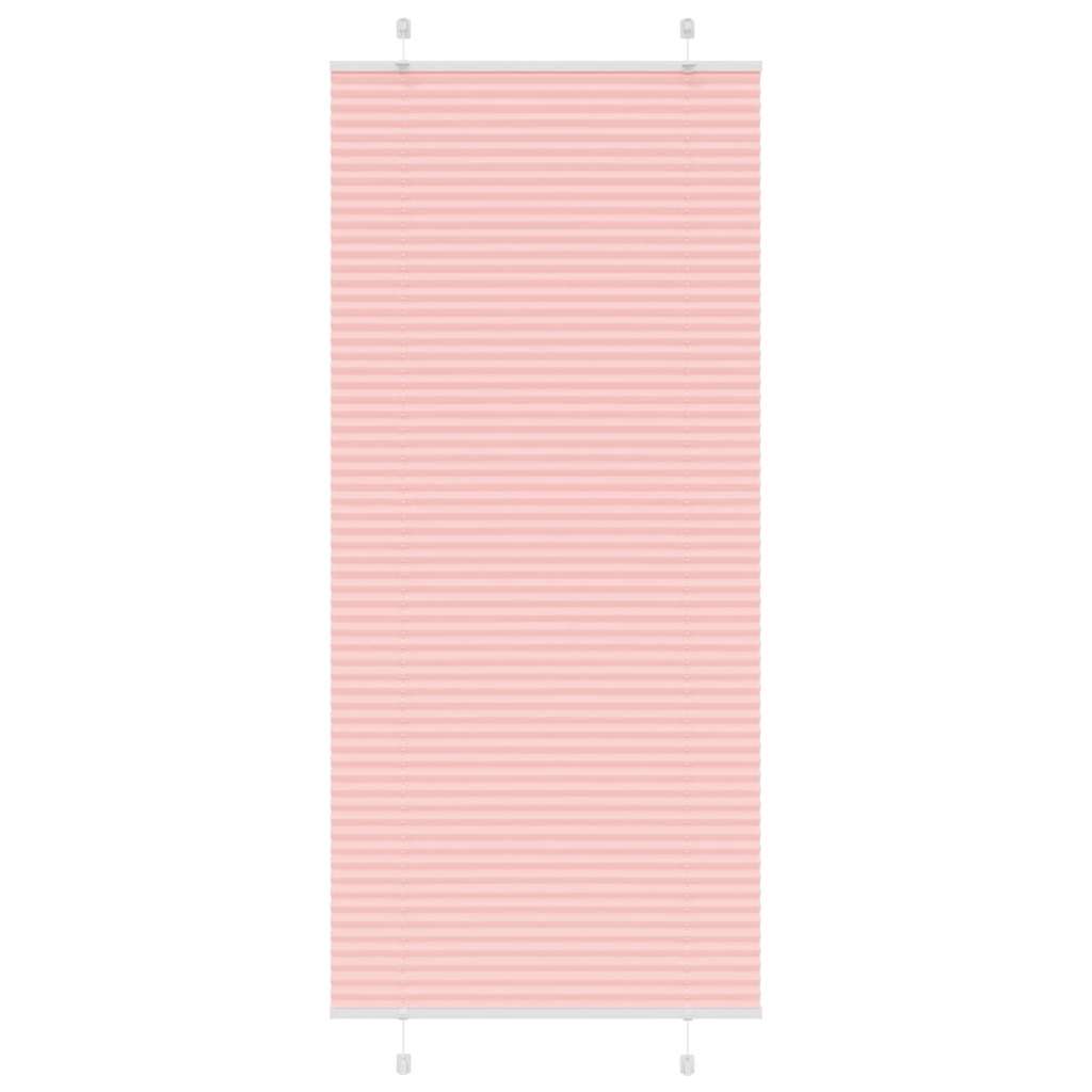 Tenda Plissettata Rosa 95x200 cm Larghezza Tessuto 94,4 cm 4015465