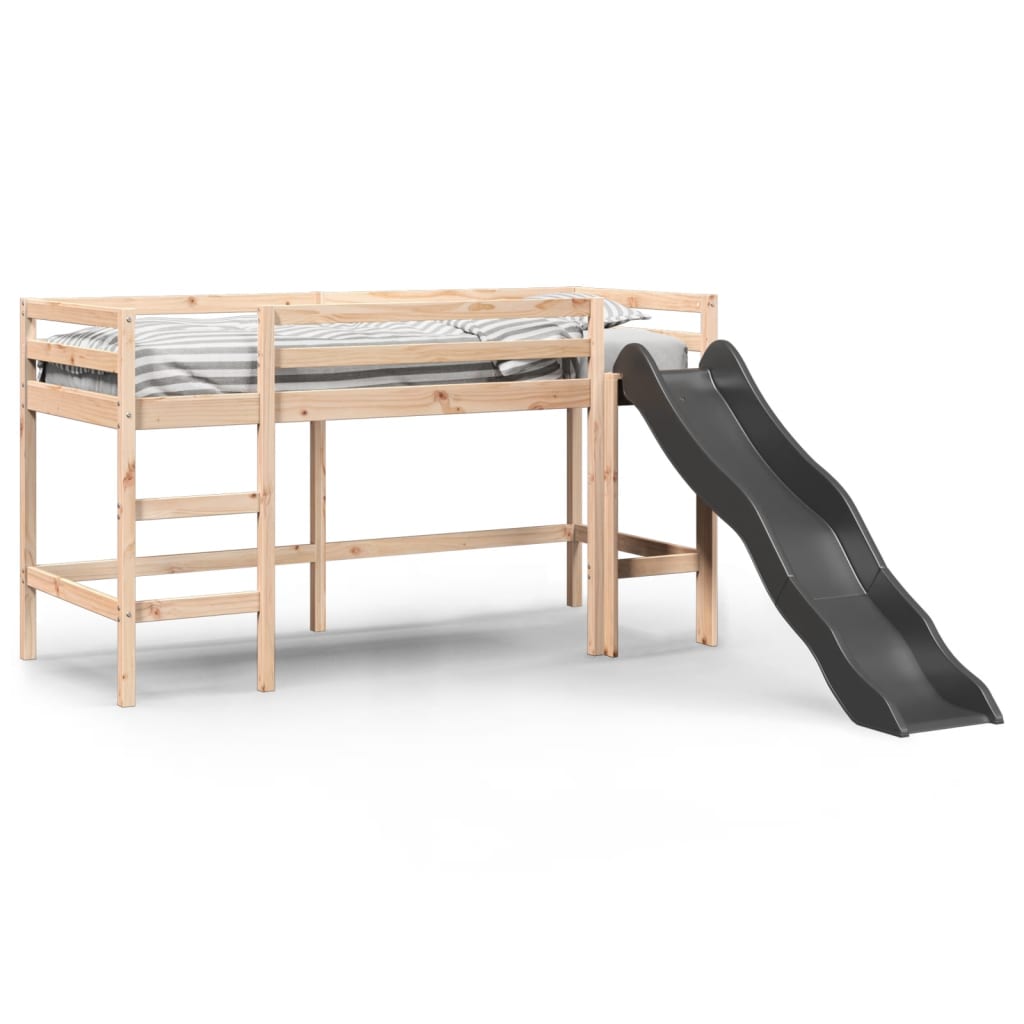 Letto a Soppalco senza Materasso Bambini 80x200cm Massello Pino 853428