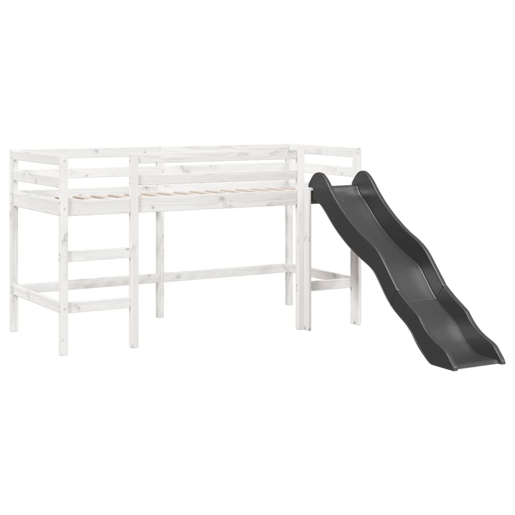 Letto a Soppalco senza Materasso Bambini Bianco 90x200cm Pino 853432