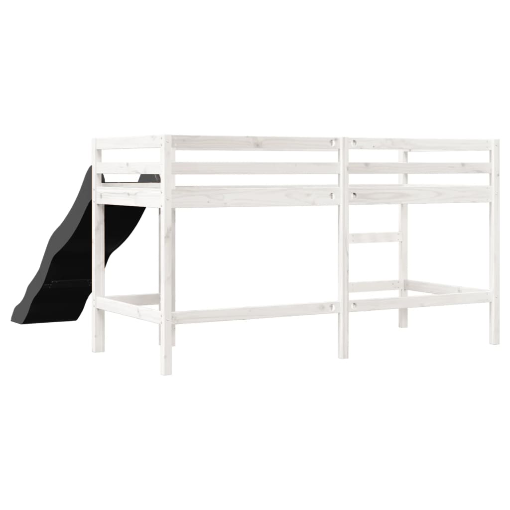 Letto a Soppalco senza Materasso Bambini Bianco 90x200cm Pino 853432