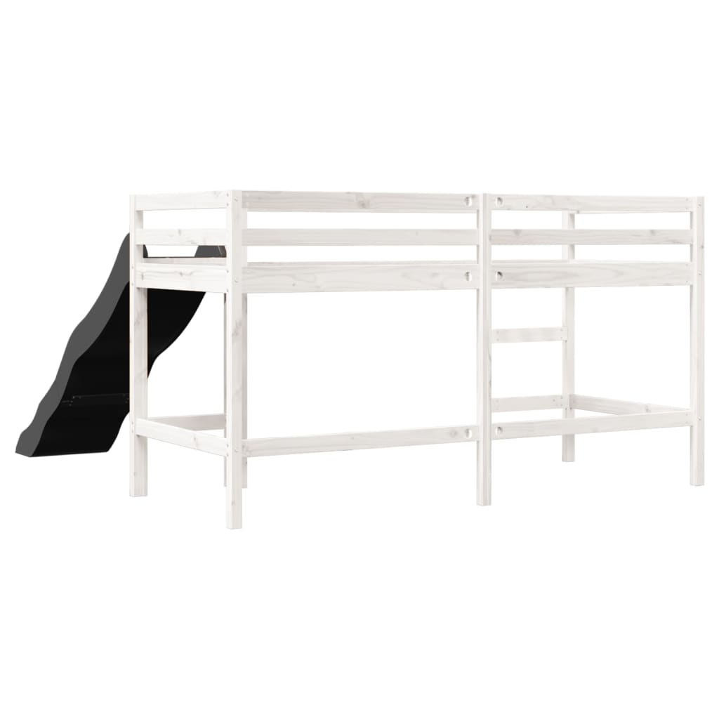 Letto a Soppalco senza Materasso Bambini Bianco 90x190cm Pino 853435