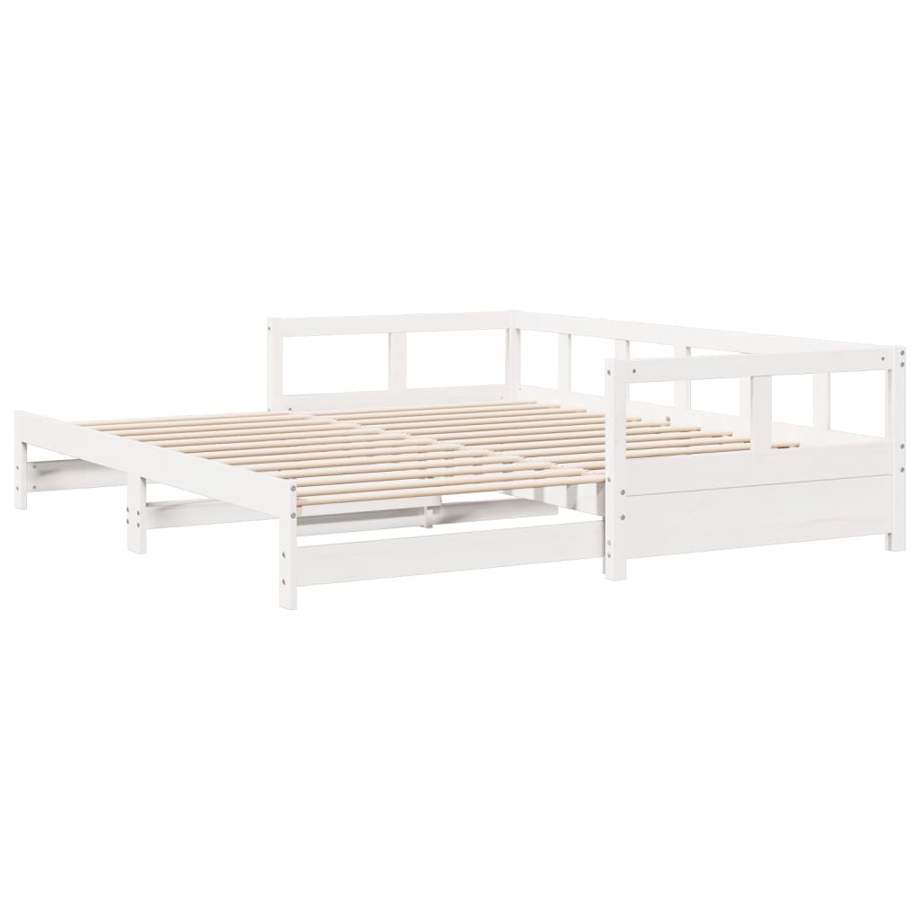 Dormeuse senza Materasso Bianca 80x200 cm Legno Massello Pino 854950