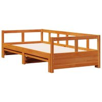 Dormeuse senza Materasso Marrone Cera 80x200 cm Legno di Pino 854951