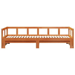 Dormeuse senza Materasso Marrone Cera 80x200 cm Legno di Pino 854951