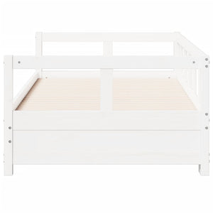 Dormeuse senza Materasso Bianca 90x190 cm Legno Massello Pino 854956