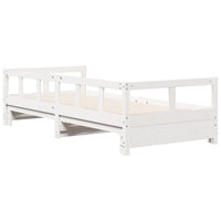 Dormeuse senza Materasso Bianca 90x190 cm Legno Massello Pino 854956