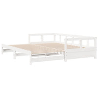 Dormeuse senza Materasso Bianca 90x190 cm Legno Massello Pino 854956