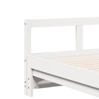 Dormeuse senza Materasso Bianca 90x190 cm Legno Massello Pino 854956