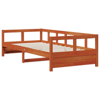 Dormeuse senza Materasso Marrone Cera 90x200 cm Legno di Pino 854963