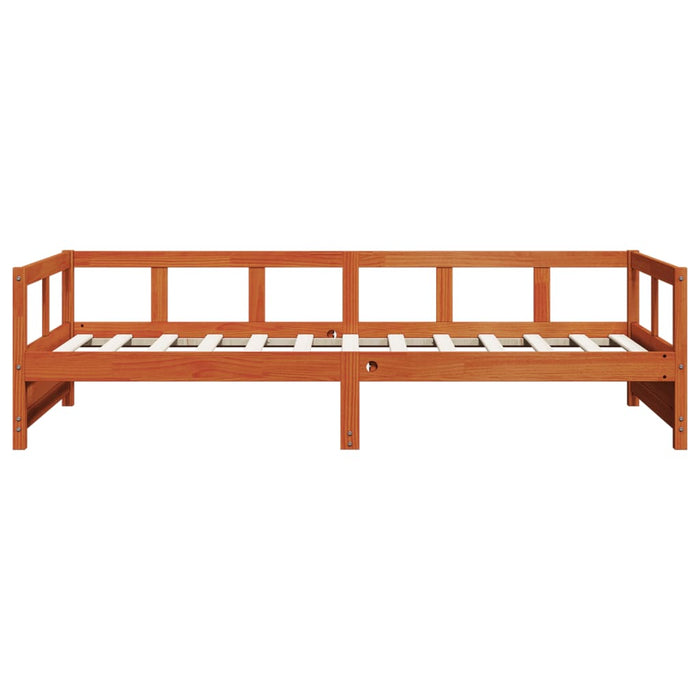 Dormeuse senza Materasso Marrone Cera 90x200 cm Legno di Pino 854963