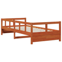 Dormeuse senza Materasso Marrone Cera 90x200 cm Legno di Pino 854963