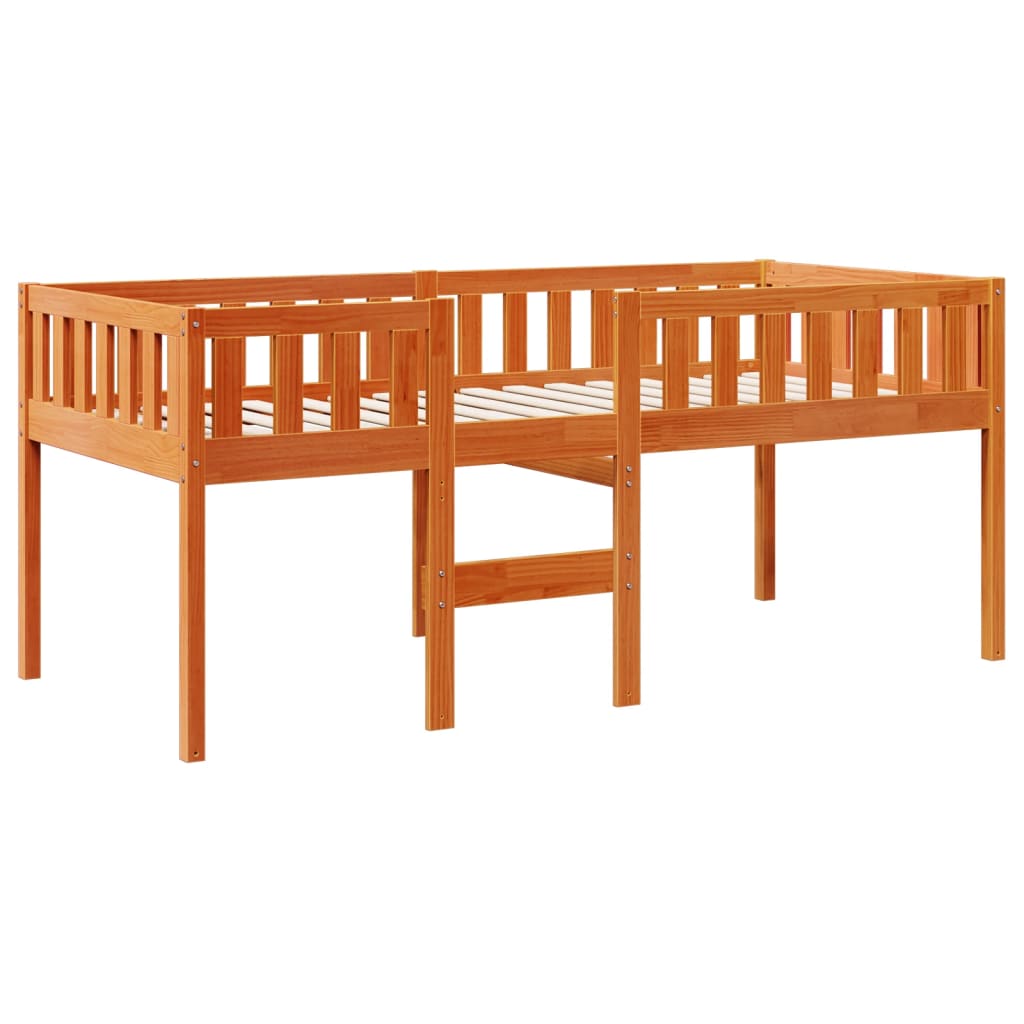 Letto Bambini senza Materasso Marrone Cera 80x200 cm Legno Pino 855014