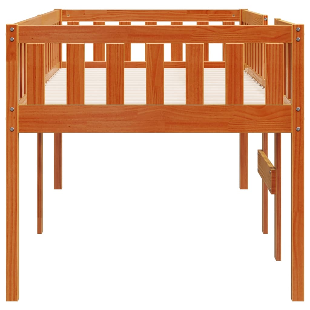 Letto Bambini senza Materasso Marrone Cera 80x200 cm Legno Pino 855014