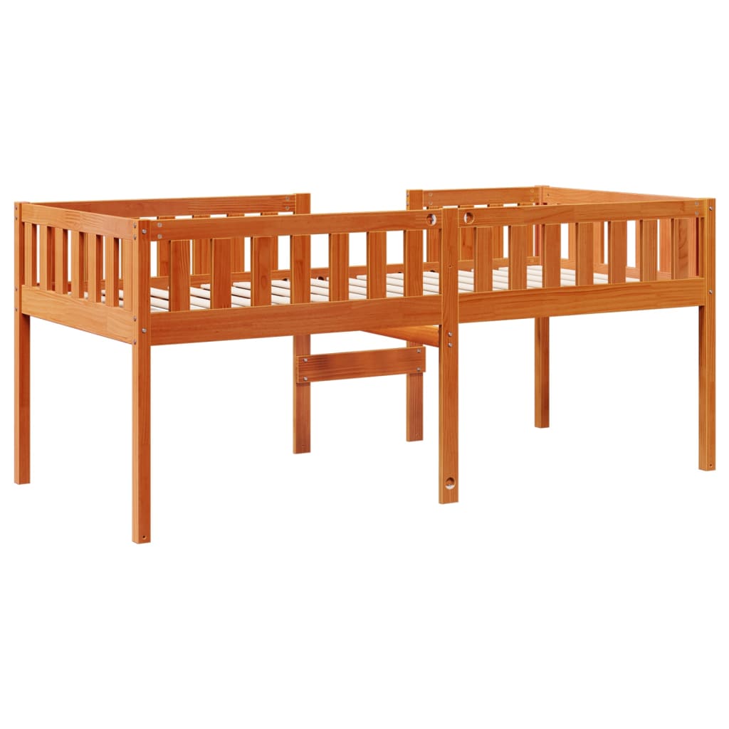 Letto Bambini senza Materasso Marrone Cera 80x200 cm Legno Pino 855014