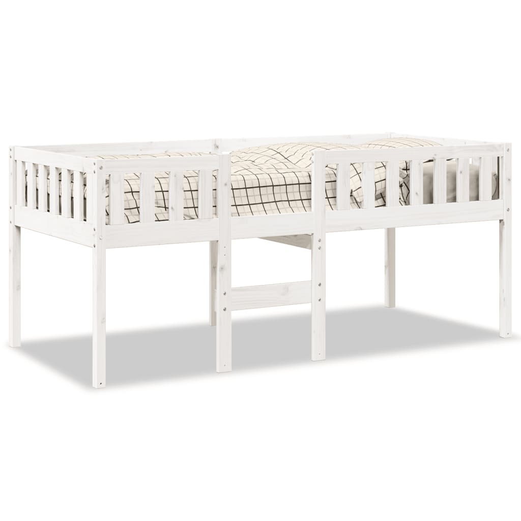 Letto per Bambini senza Materasso Bianco 75x190cm Massello Pino 855022