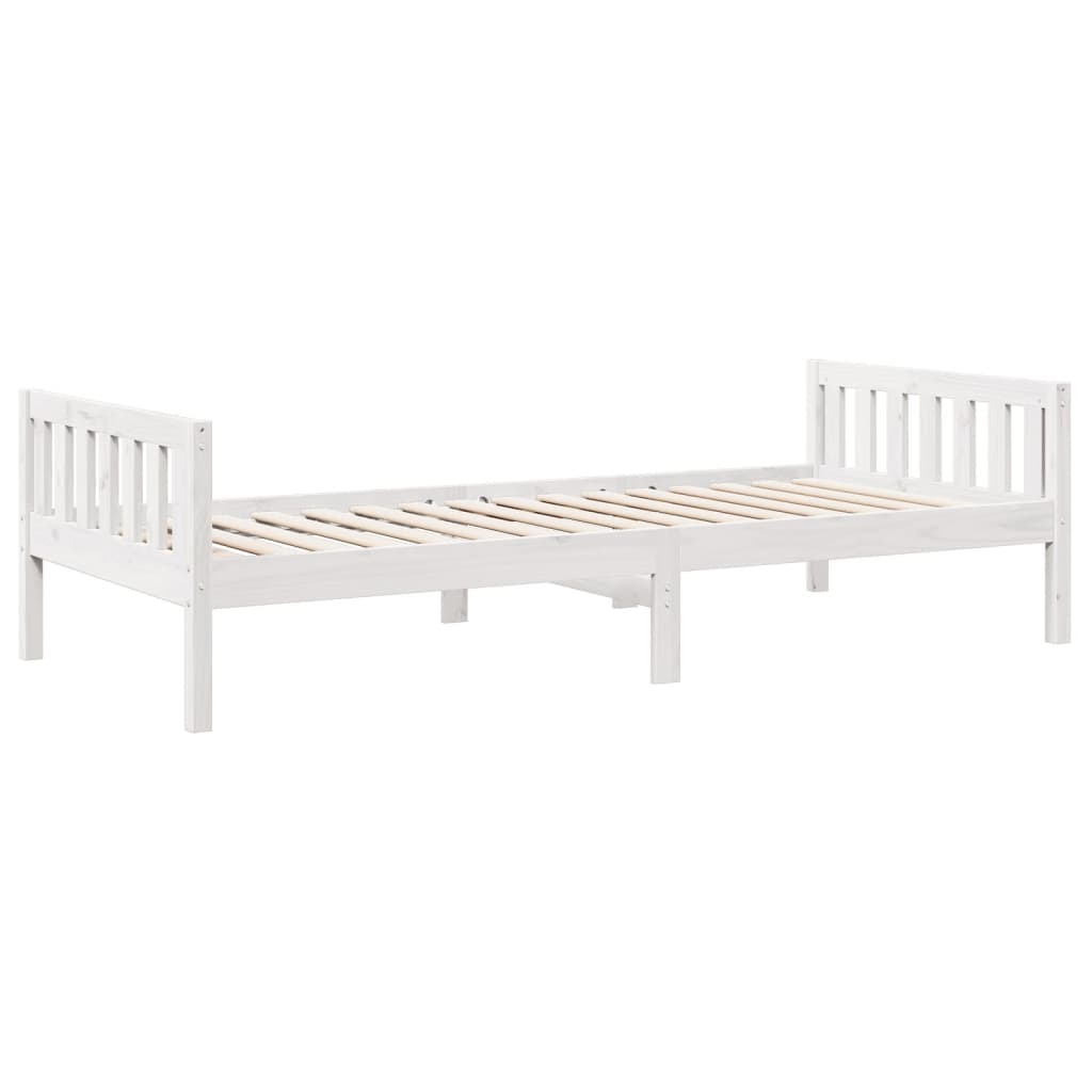 Letto per Bambini senza Materasso Bianco 80x200cm Massello Pino 855025