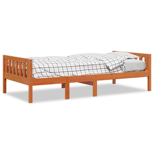 Letto Bambini senza Materasso Marrone Cera 80x200 cm Legno Pino 855026