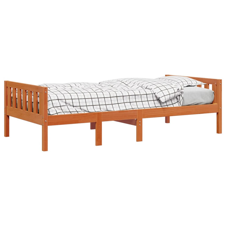 Letto Bambini senza Materasso Marrone Cera 80x200 cm Legno Pino 855026