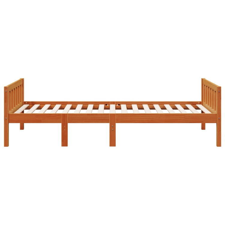 Letto Bambini senza Materasso Marrone Cera 80x200 cm Legno Pino 855026