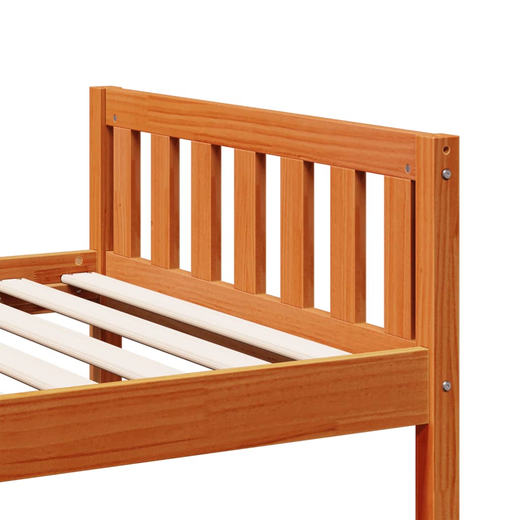 Letto Bambini senza Materasso Marrone Cera 80x200 cm Legno Pino 855026