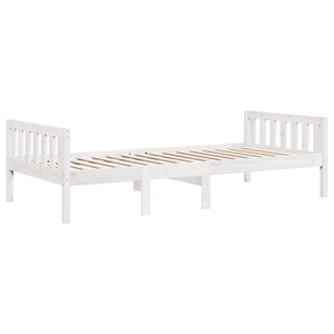 Letto per Bambini senza Materasso Bianco 90x200cm Massello Pino 855028