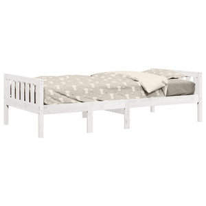 Letto per Bambini senza Materasso Bianco 90x200cm Massello Pino 855028