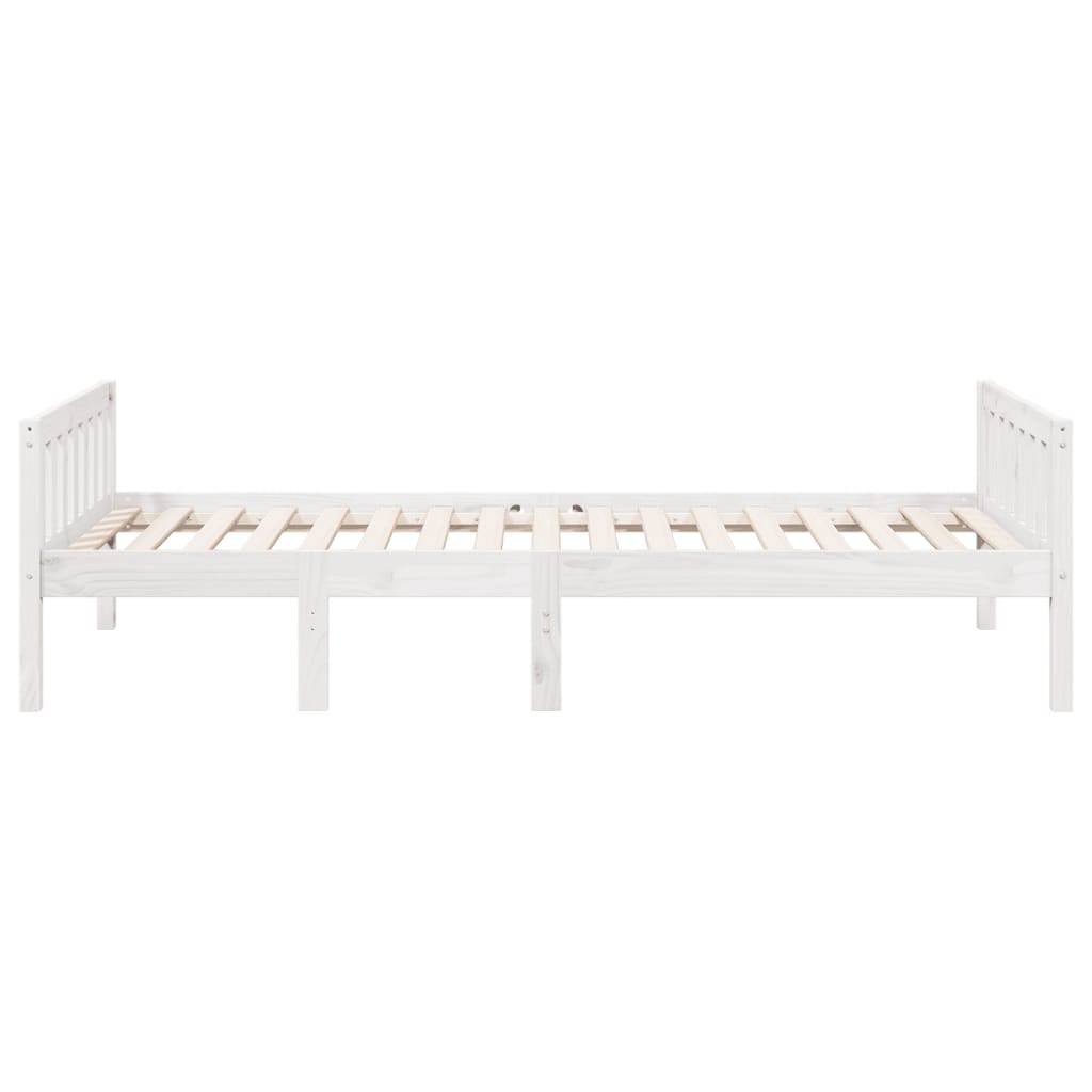 Letto per Bambini senza Materasso Bianco 90x200cm Massello Pino 855028