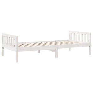 Letto per Bambini senza Materasso Bianco 90x200cm Massello Pino 855028