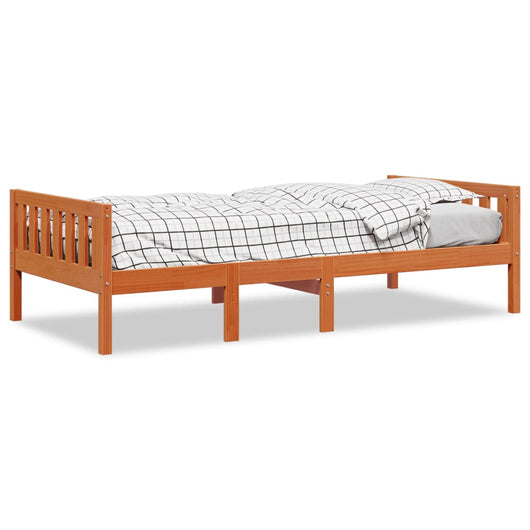 Letto Bambini senza Materasso Marrone Cera 90x200 cm Legno Pino 855029