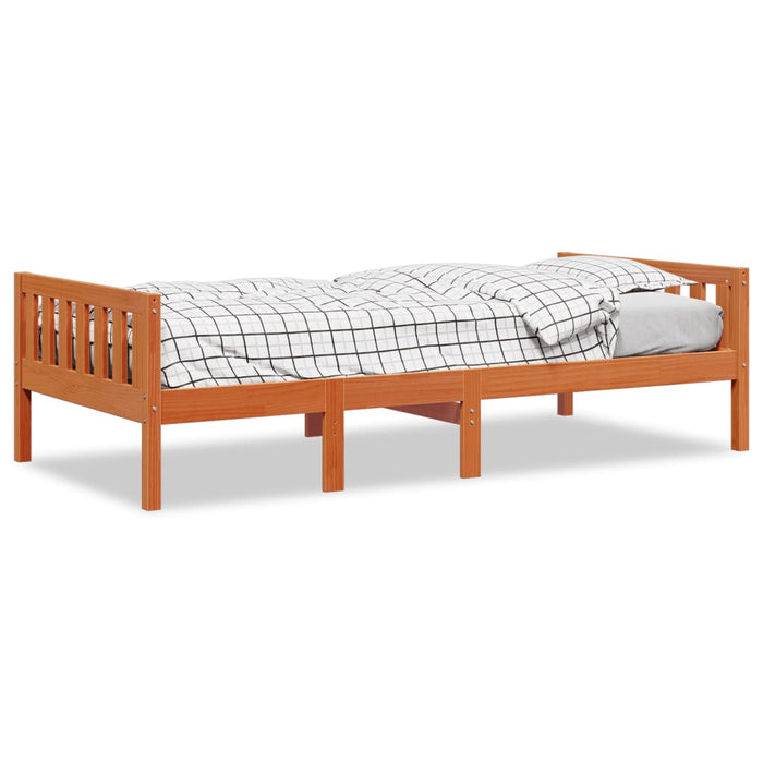 Letto Bambini senza Materasso Marrone Cera 90x200 cm Legno Pino 855029