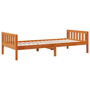 Letto Bambini senza Materasso Marrone Cera 90x200 cm Legno Pino 855029