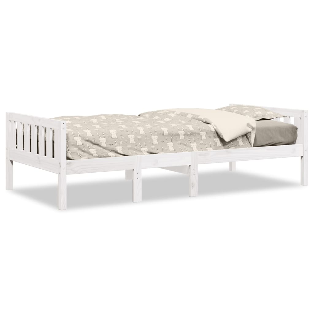 Letto per Bambini senza Materasso Bianco 75x190cm Massello Pino 855034