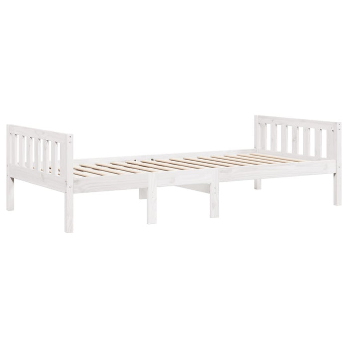 Letto per Bambini senza Materasso Bianco 75x190cm Massello Pino 855034