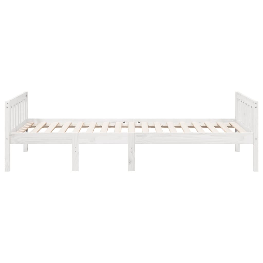 Letto per Bambini senza Materasso Bianco 75x190cm Massello Pino 855034