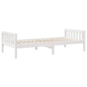 Letto per Bambini senza Materasso Bianco 75x190cm Massello Pino 855034