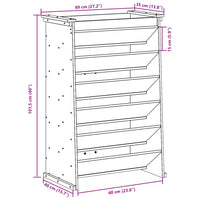 Fioriera Erbe 6 Ripiani Marrone Cera 69x40x101,5cm Legno Pino 855050