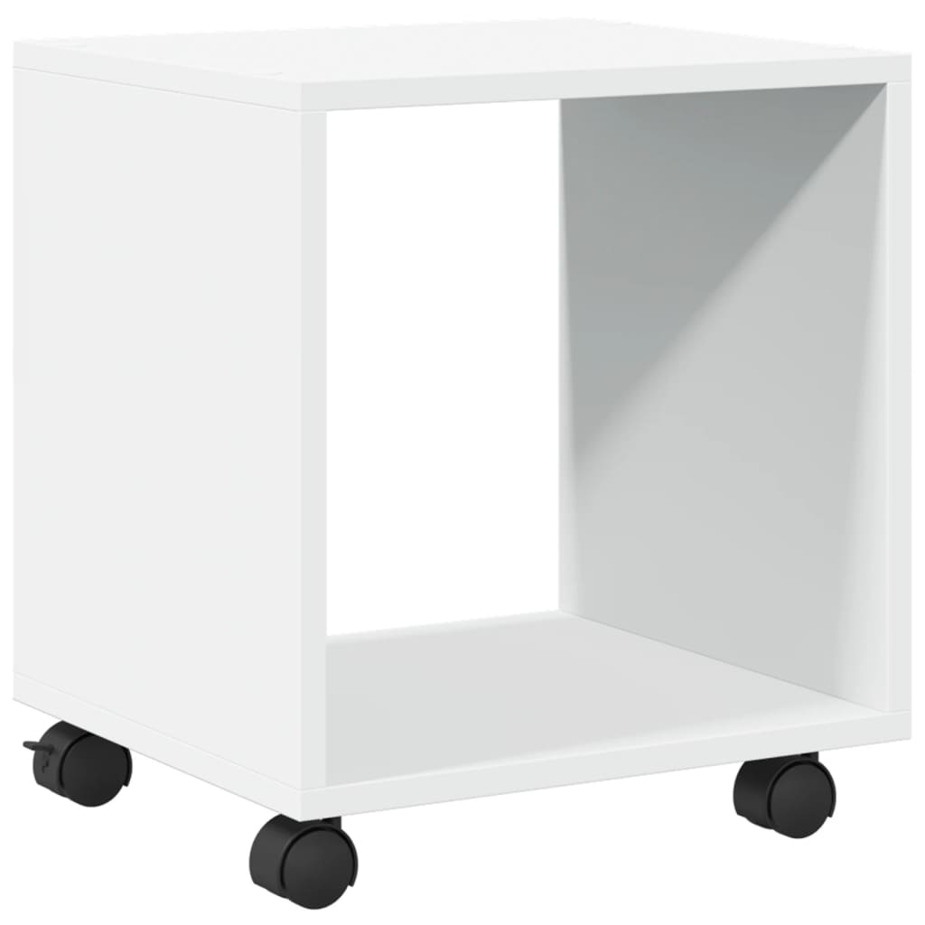 Mobiletto con Ruote Bianco 37x33x42,5 cm in Truciolato 853128