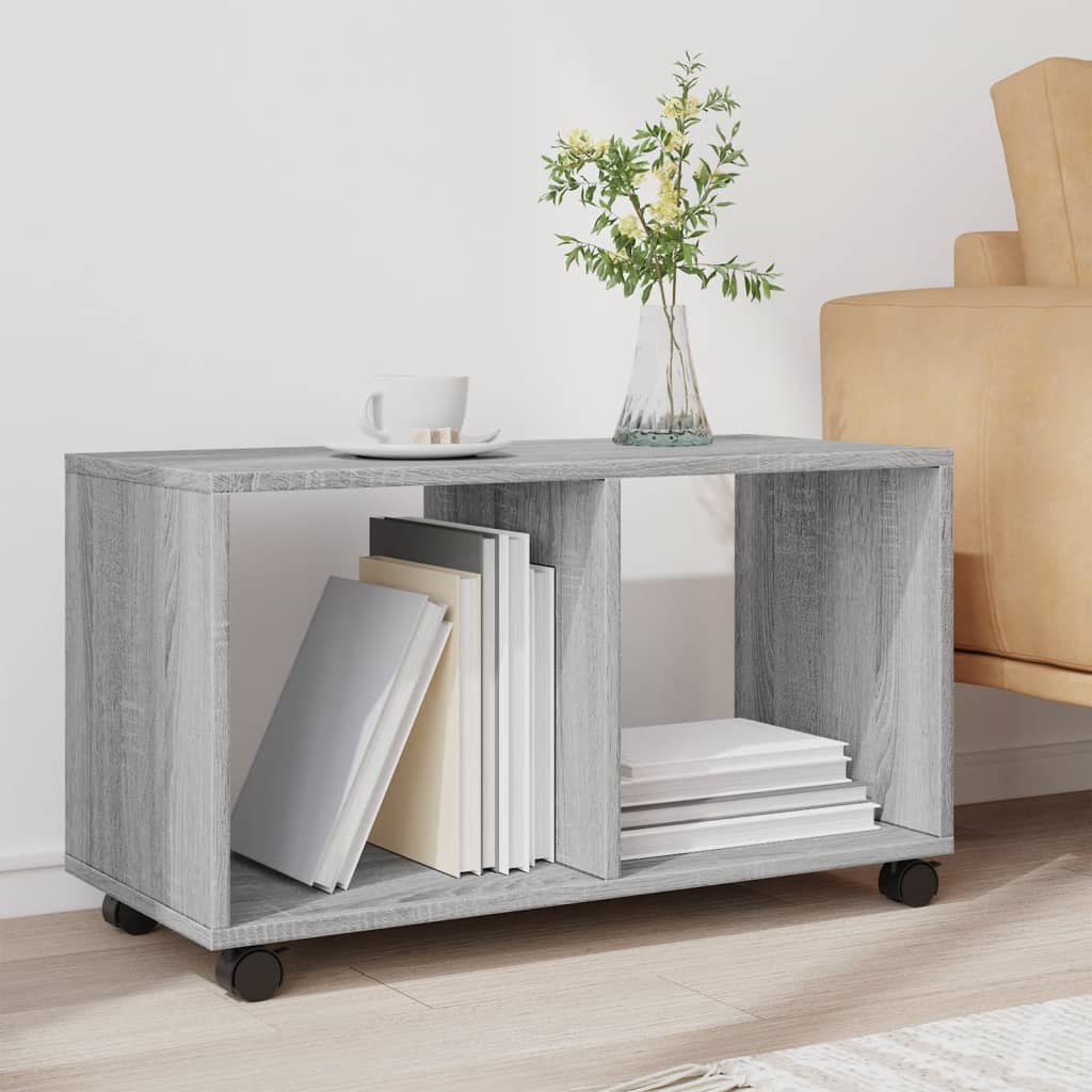 Mobiletto con Ruote Grigio Sonoma 72x33x42,5 cm in Truciolato 853142