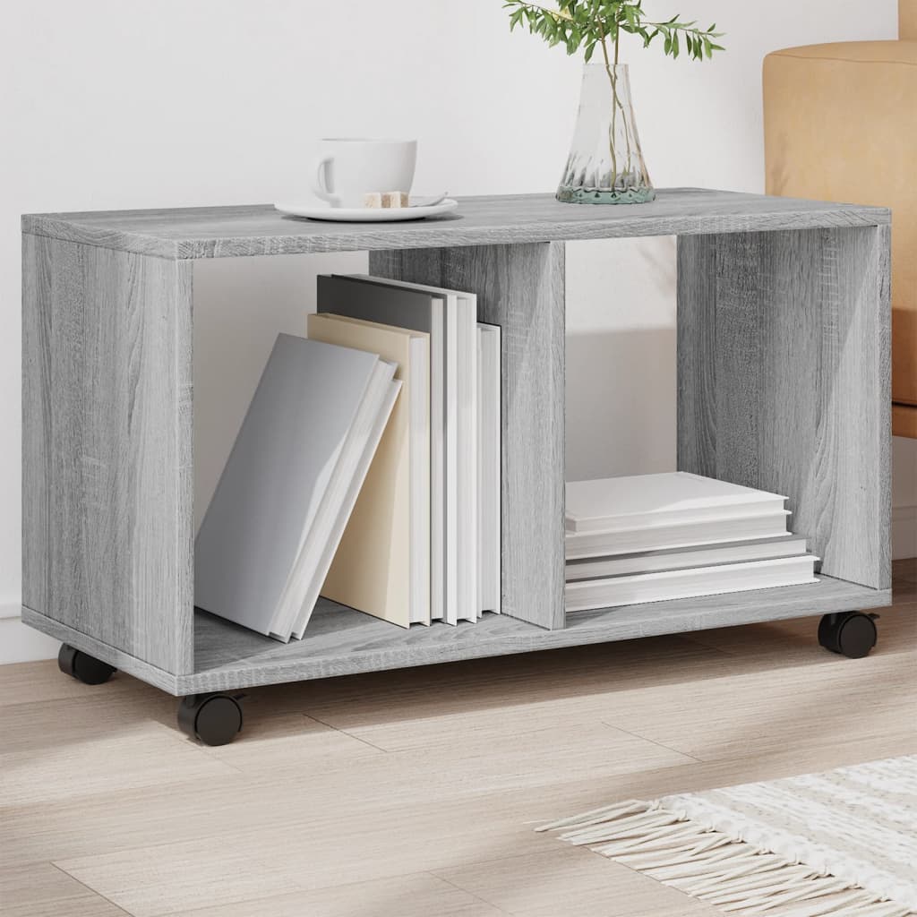 Mobiletto con Ruote Grigio Sonoma 72x33x42,5 cm in Truciolato 853142