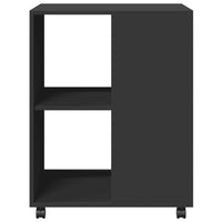 Tavolino con Ruote Nero 55x60x78 cm in Truciolato 853156