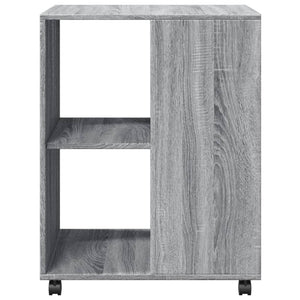 Tavolino con Ruote Grigio Sonoma 55x60x78 cm in Truciolato 853160