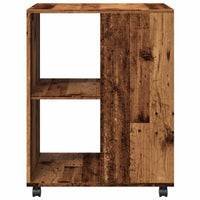 Tavolino con Ruote Legno Antico 55x60x78 cm in Truciolato 853162