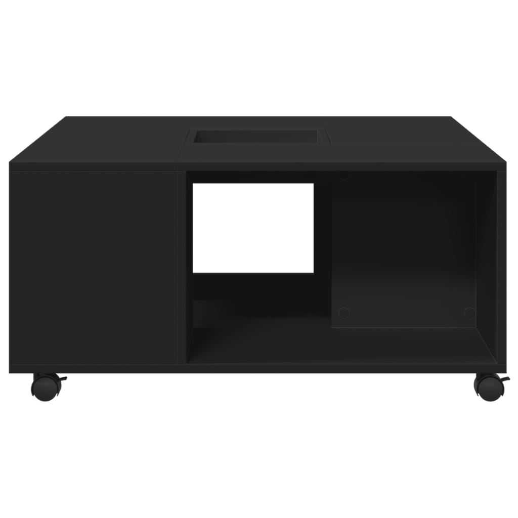 Tavolino da Salotto Nero 80x80x40 cm in Legno Multistrato 853174