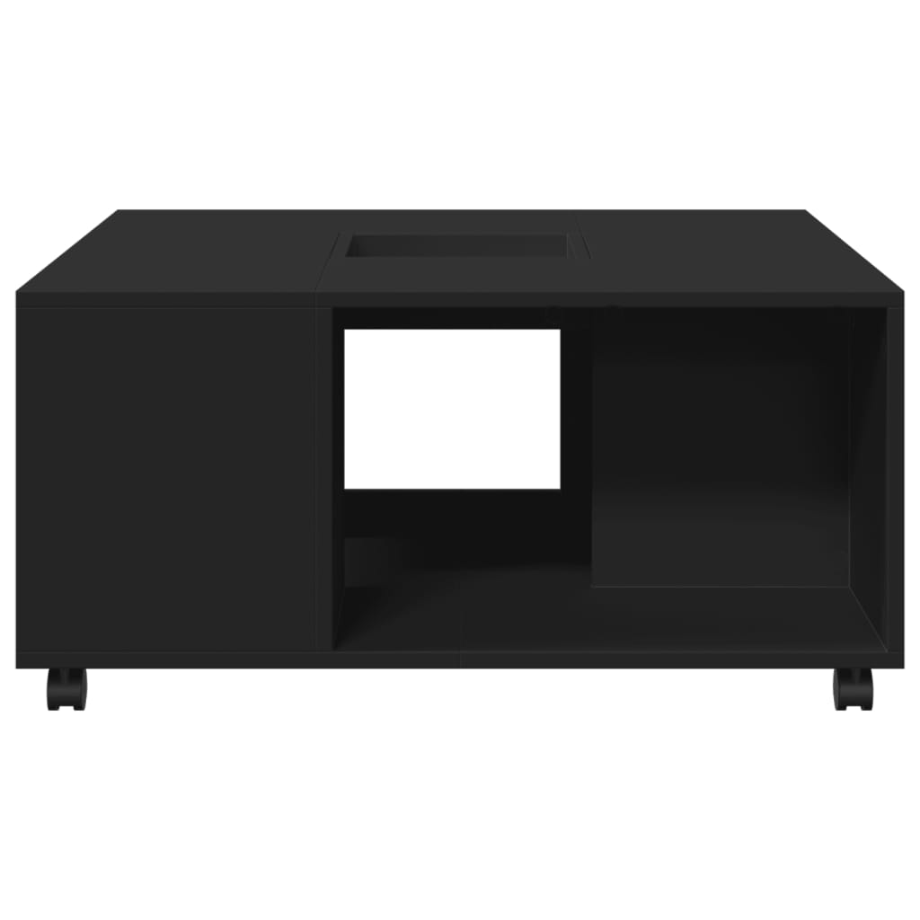 Tavolino da Salotto Nero 80x80x40 cm in Legno Multistrato 853174