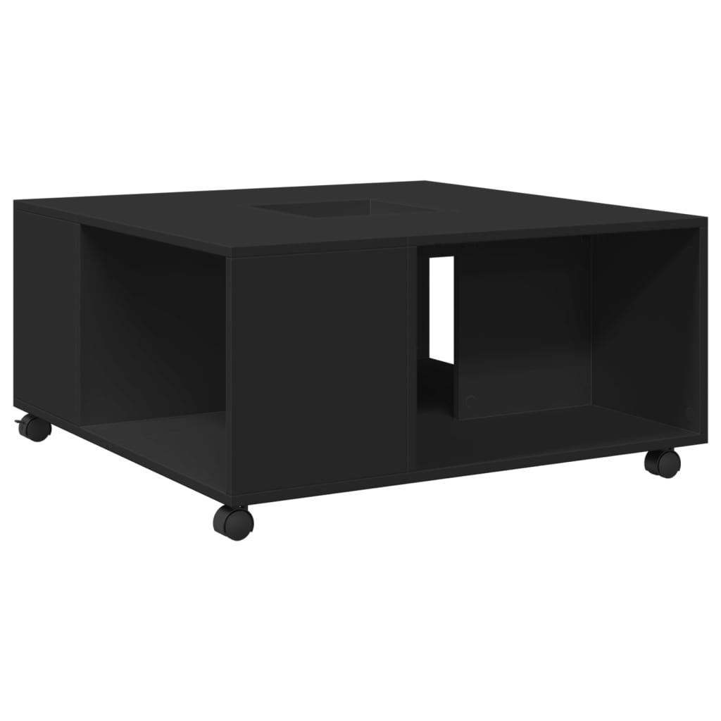 Tavolino da Salotto Nero 80x80x40 cm in Legno Multistrato 853174