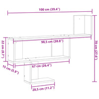 Scaffale a Parete Rovere Sonoma 100x15x70 cm in Truciolato 853193