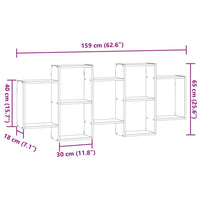 Scaffale a Parete Bianco 159x18x65 cm in Legno Multistrato 853209